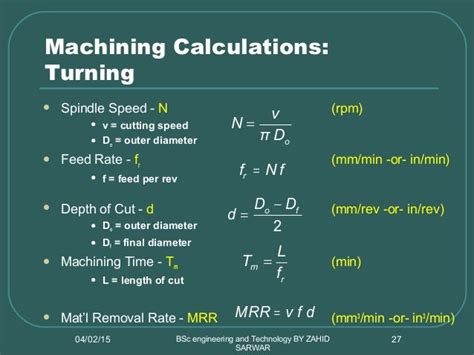 cnc machining formulas|rpm calculation formula machining.